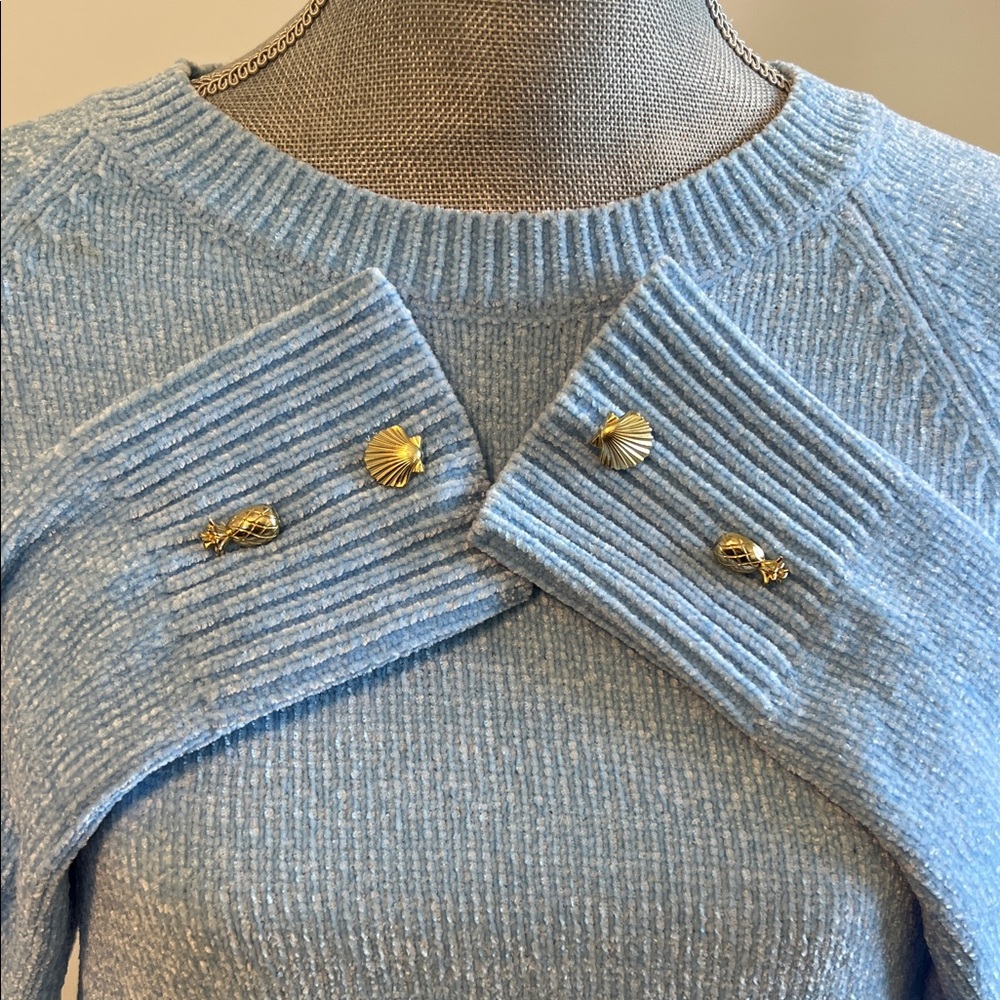 Lily Pulitzer Praxon Sweater in Bon Bon Blue Size M - Picture 5 of 8